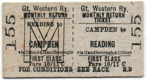 Great western railway - railway, ticket