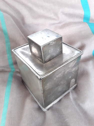 Tea caddy silver plated - tea,