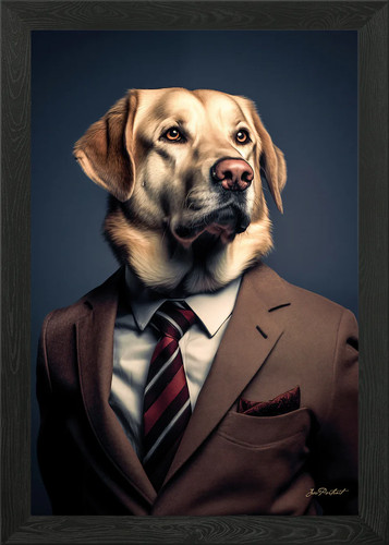 Labrador portrait framed wall - labrador,