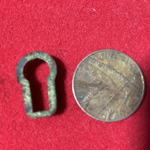 Vintage small brass escutcheon - vintage,