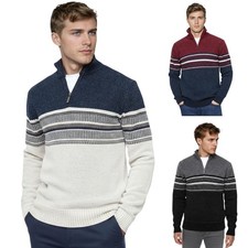 Mens Jumper 1/4 Zip Chenille