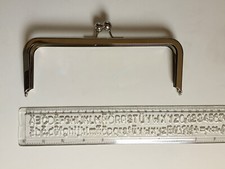 12" or 8" SILVER CHROME METAL PURSE BAG CLUTCH FRAME, kiss ball clasp, glue in