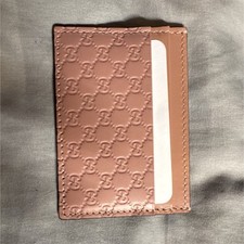 Gucci Beige/pink Leather Logo