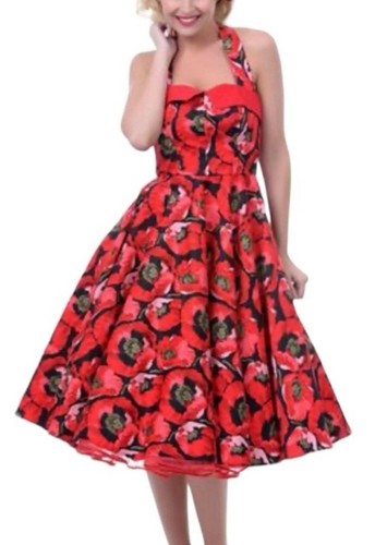 Bettie page red black floral - bettie,