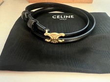 CELINE Triomphe Leather Belt