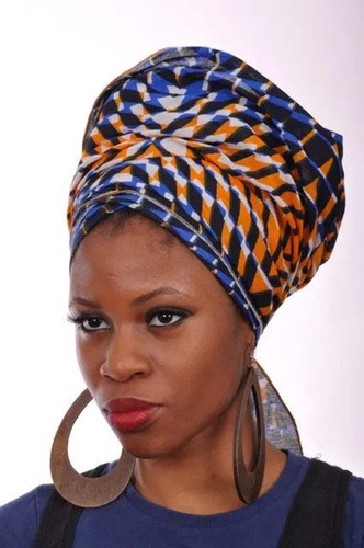 Multicolor african print head - african,