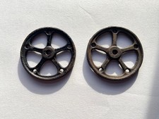 Vintage Cast Iron 62mm Flywheels Pair Model Steam Engine Parts 