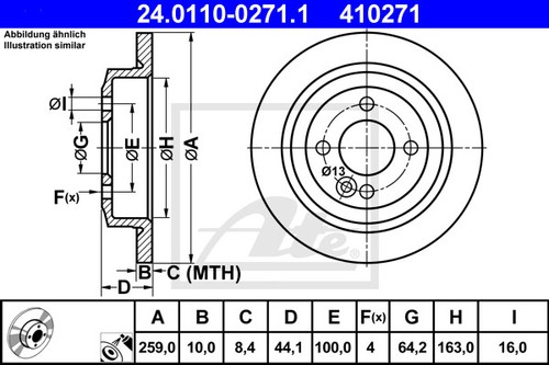 New brake disc - brake, for