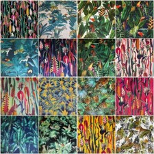 TROPICAL PRINTED VELVET FABRIC