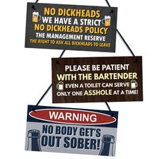 Bar Signs Accessories 3pcs