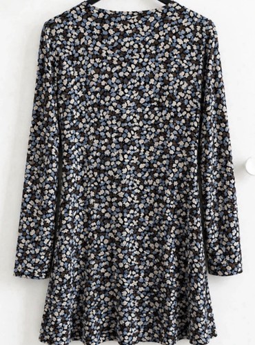 Primark black floral long - black,