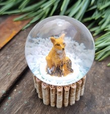 Mini Fox And Birch 5cm Snow Globe Christmas Advent Calendar Filler