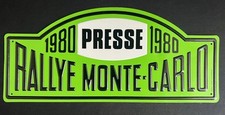 MONTE CARLO RALLYE MONACO VINTAGE PRESSE PLATE FIAT 131 RALLY WIN 1980 WRC SIGN