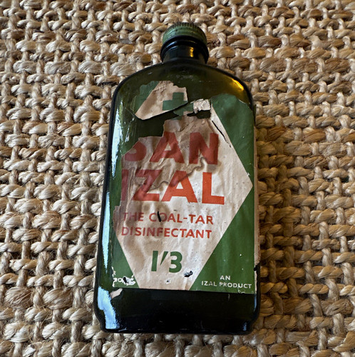Izal vintage green glass - izal,