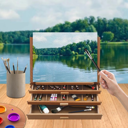 Adjustable wooden easel stand - adjustable,