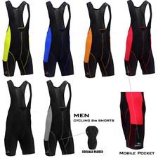 Mens Cycling Bib Shorts Tights Cycle Bicycle Coolmax Anti-Bac Padded All Sizes