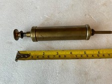 BRASS SYRINGE OILER PETROL GAS FUEL SQUIRT VINTAGE MOTORCYCLE CLASSIC CAR TOOL