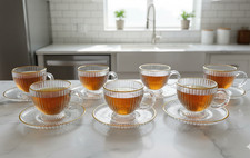 Ribbed Glass Espresso Coffee