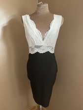 Lipsy Black And White Bodycon