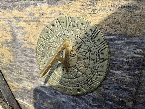 Brass sundial - brass,