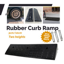Rubber Curb Ramp Heavy Duty 5cm/10cm Wheelchair access ramp Vehicle loading UK
