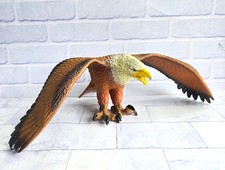 Bald Eagle Figure Vintage Large Wingspan Rubber Plastic