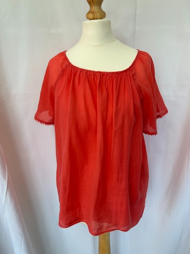 Zara ladies salmon pink top - salmon,