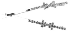 2 PCs Silver Crystal Diamante