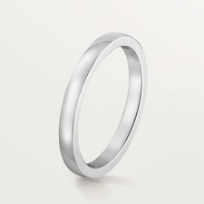 CARTIER BALLERINE PLATINUM 950 2.1MM WEDDING BAND STACK RING SIZE EU 47 UK H½