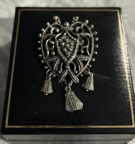 Vintage silver tone signed - vintage,