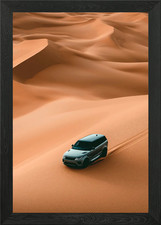 Land Rover in Desert Framed