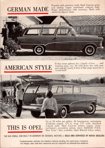 Opel caravan vintage magazine - opel,