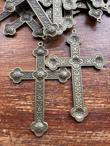 Large ornate embossed cross - large,