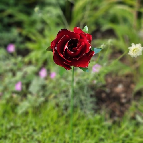 Hand crafted flowers red - hand,