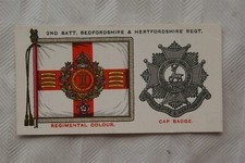 1930 Players Regimental Standards Cap Badges 24, 2nd Bn. Bedfordshire & Hertford