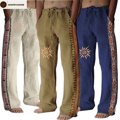 Men boho lounge pants tribal - men,