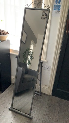 Full length mirror grey gray - full,