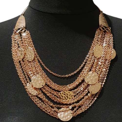 Rose gold tone chain necklace - chain,