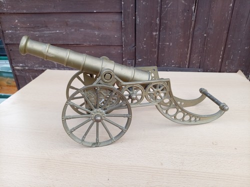 Vintage old antique brass gun - old,