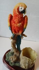 Vintage Parrot On Tree Ornament Sculpture- height 8 "inches
