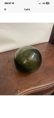 Vintage hand blown green glass - vintage,
