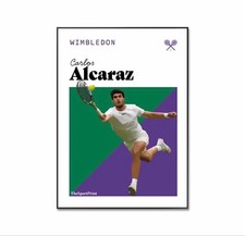 Wimbledon Tennis Poster, Carlos Alcaraz, Center Court Print, Grandslam Tennis