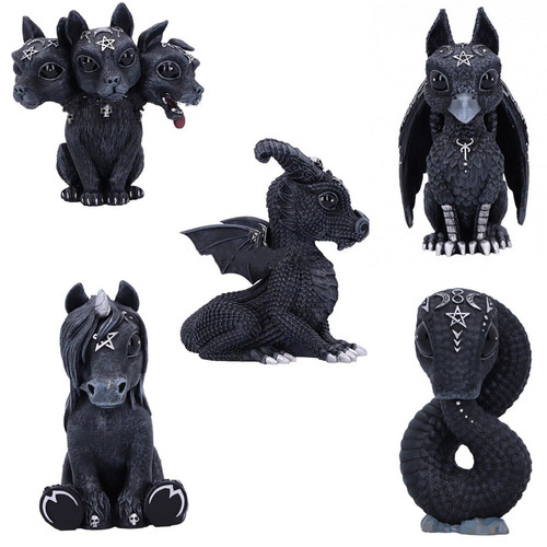 Black dragon figurine cult - black,