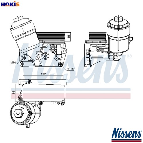 Oil cooler engine - oil, 91310