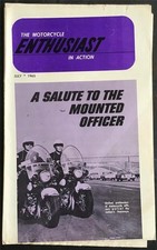 HARLEY DAVIDSON ENTHUSIAST Motorcycle Newspaper Magazine JUL 1965 USA