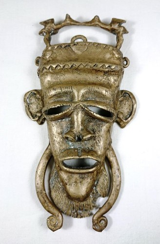African bronze brass face - face, mask