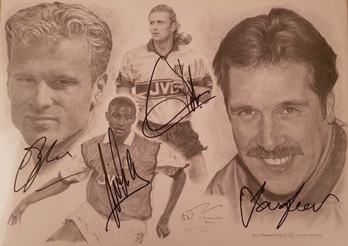 Arsenal legends signed - signed, 16x12
