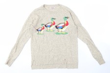 Cath Kidston Women's Beige XS Graphic Print Jumper