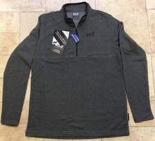 Jack Wolfskin Mens Arco Fleece Jacket - Black Stripes Size M