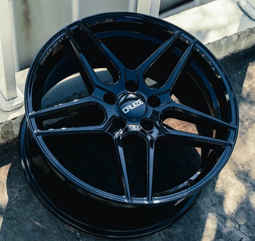 Black castor alloy wheels - alloy,